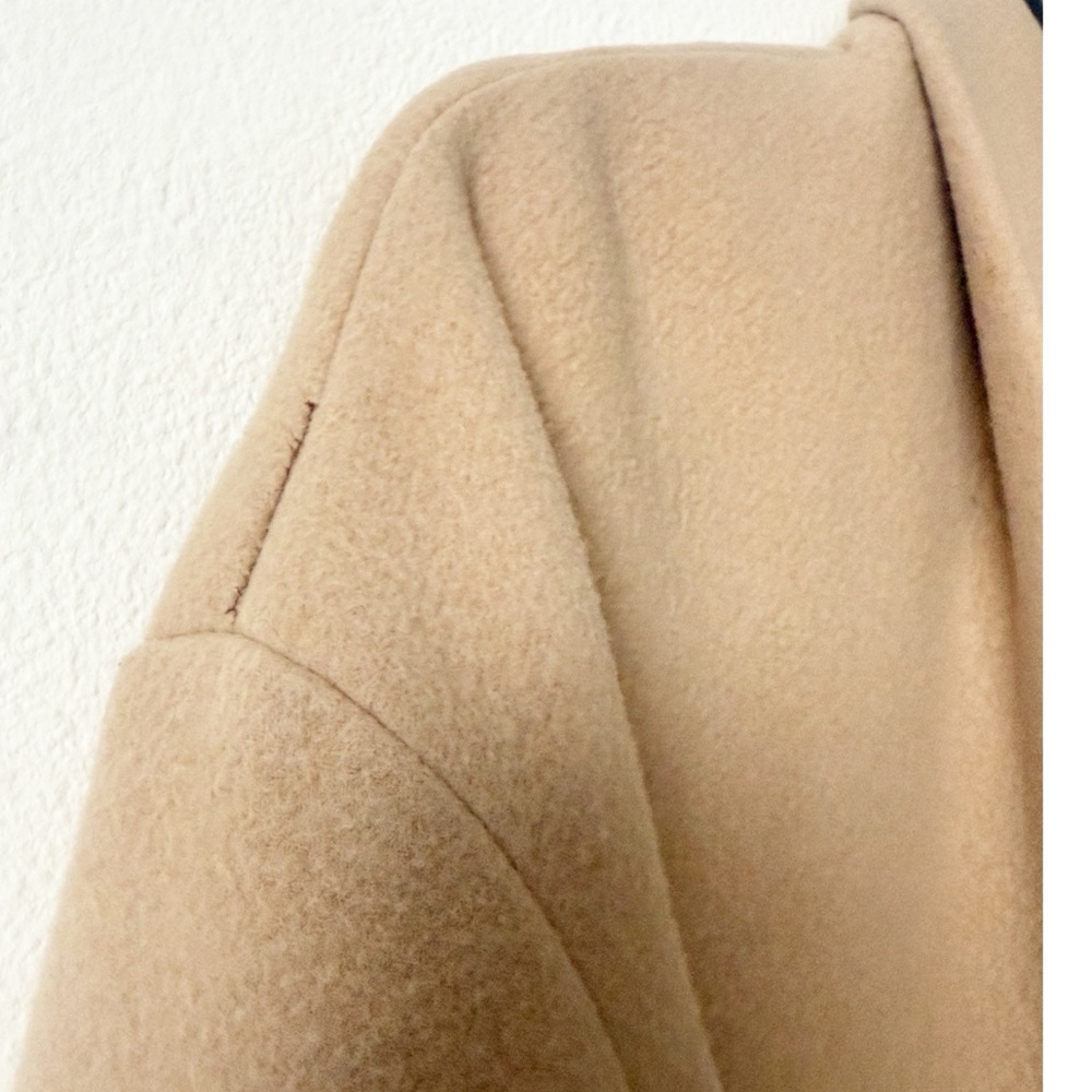 Vince Collarless Coat in Limestone Wool Blend Coat - Picture 8 of 16